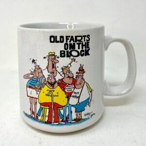 Vintage Old Farts On The Block Ceramic Coffee Mug 8oz S Papel LAFFtime